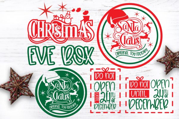 Christmas Eve Box Gift Lid Message - Design 2