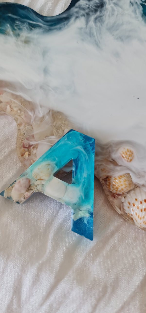 Beach Themed Personalized Resin Keychain