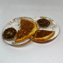 Orange and Lime Resin Coasters
