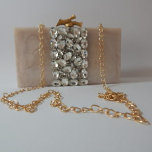 Beautiful Resin Clutch with Embellishment