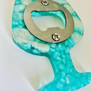 Handmade Ocean themed resin bottle opener