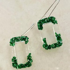Resin unique dangling earrings