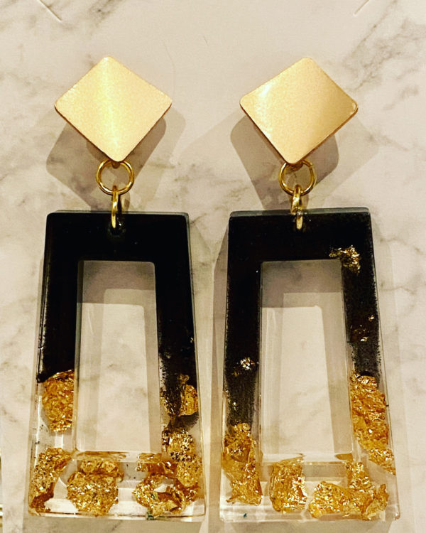 Unique resin earrings