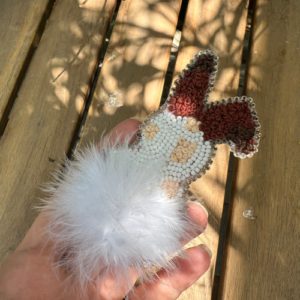 Handmade Small Bunny Brooch