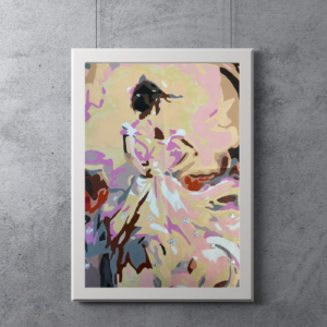 Lady in Pink Art Canvas