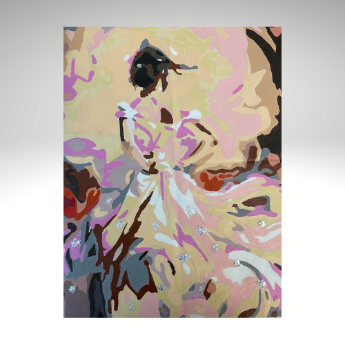 Lady in Pink Art Canvas