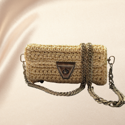 Crochet Golden Bag
