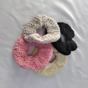 Crochet Cotton Hair Scrunchies