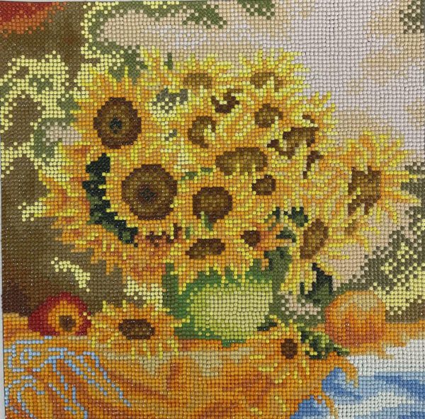 Yellow Floral Beads Artwork