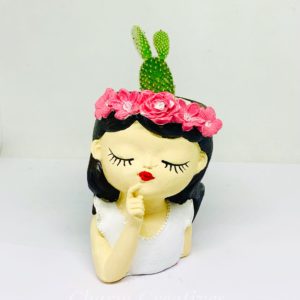 Cute Girl with Floral Headdress Holder