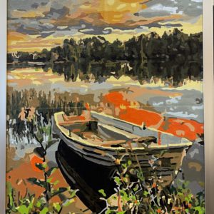 Lakeside Boat - Painting on Canvas