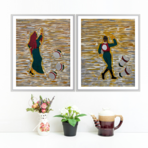 Dabke is the Best (Set of 2) | Acrylic Painting on Canvas