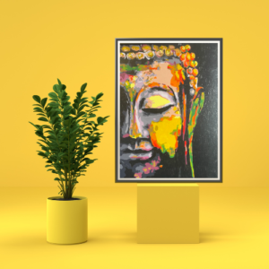 Buddha face | | Acrylic Painting on Canvas