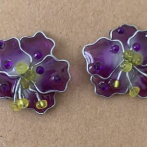 Hibiscus Flower Stud Earrings