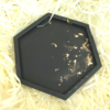 Black Jesmonite Hexagon Coaster