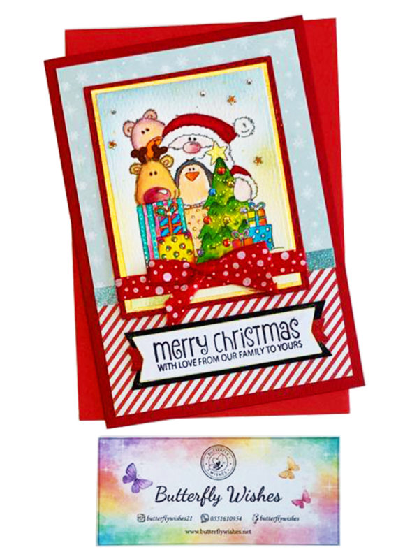 Christmas Card Santa Family Greeting card