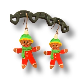 Gingerbread Man Earrings - Child