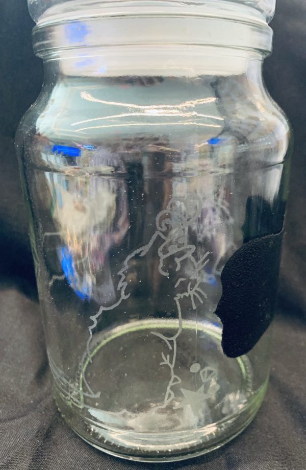 Engraved Glass Gift Jar - Magic Kitties side C