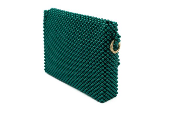 Aurora Green Pearl Beaded Handmade Bag