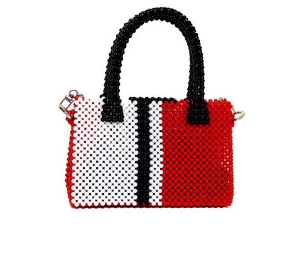 Jadhaab black and red | Handmade Bag | Pearl Beaded Satchel