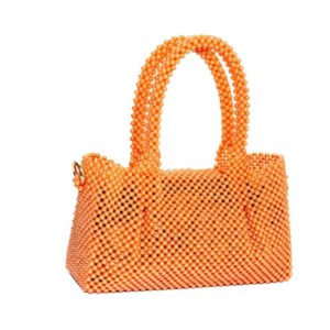 Yeboah Orange | Handmade Bag | Pearl Beaded Satchel 1