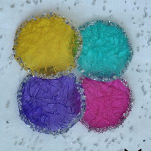 Colorful Crystal Edged Resin Coasters