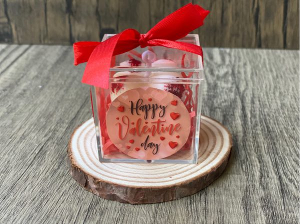 Bubble candle in acrylic box
