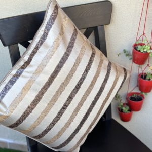 Stripes - Vegan Leather Cushion Cover