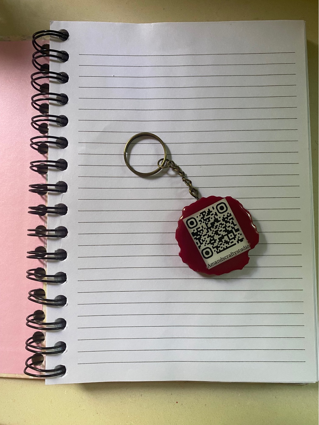 QR Code | Business Logo Professional Simple Keychain
