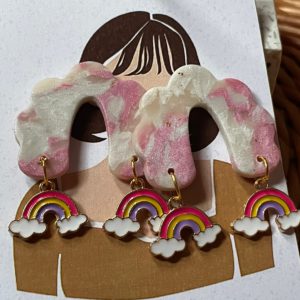 Clouds | Fashionable Earrings | Handmade Polymer Clay