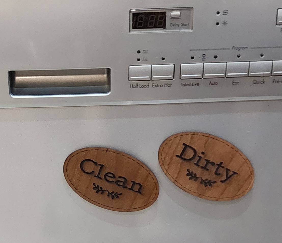 Dishwasher magnet brown