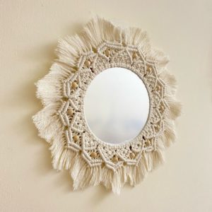 Macrame Woven boho bohemian Mirror
