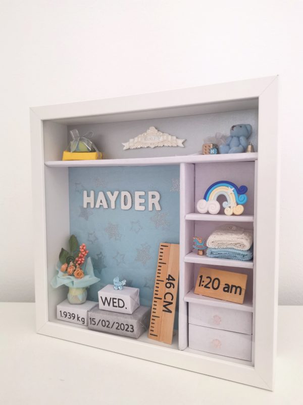 Personalized Baby Gift | Birth Details Box Frame | Baby Shower Gift | Nursery Wall Art | Baby Christening Gift