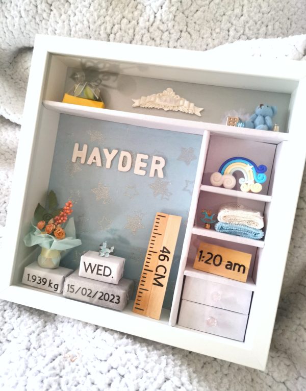 Personalized Baby Gift | Birth Details Box Frame | Baby Shower Gift | Nursery Wall Art | Baby Christening Gift
