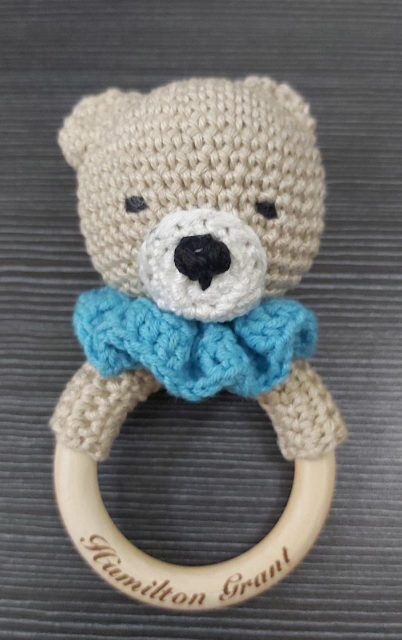 Personalised Baby Name Crochet Rattle | Grasping Toy | Grippers | Baby Gift Idea