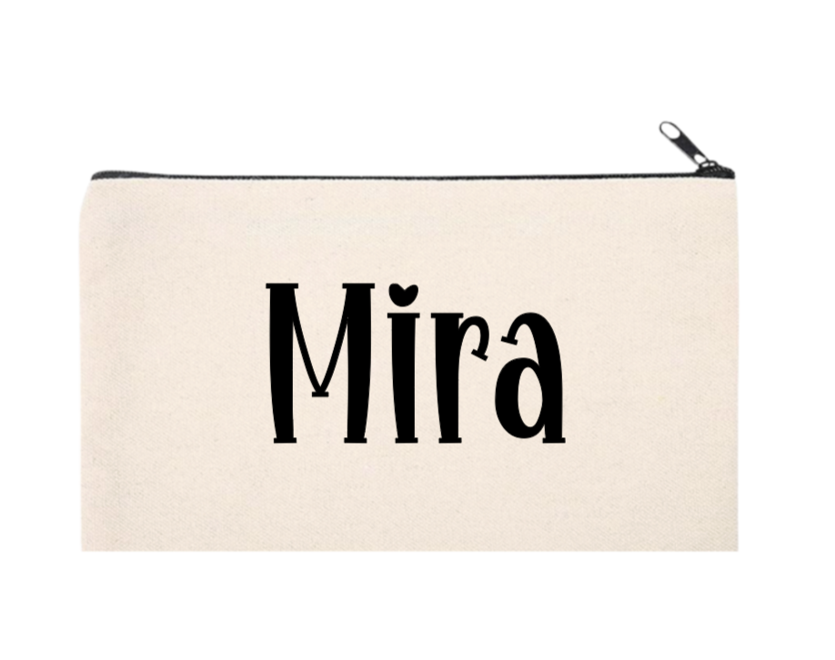 Personalised Canvas School Pouch