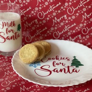 Santa Milk and Plate