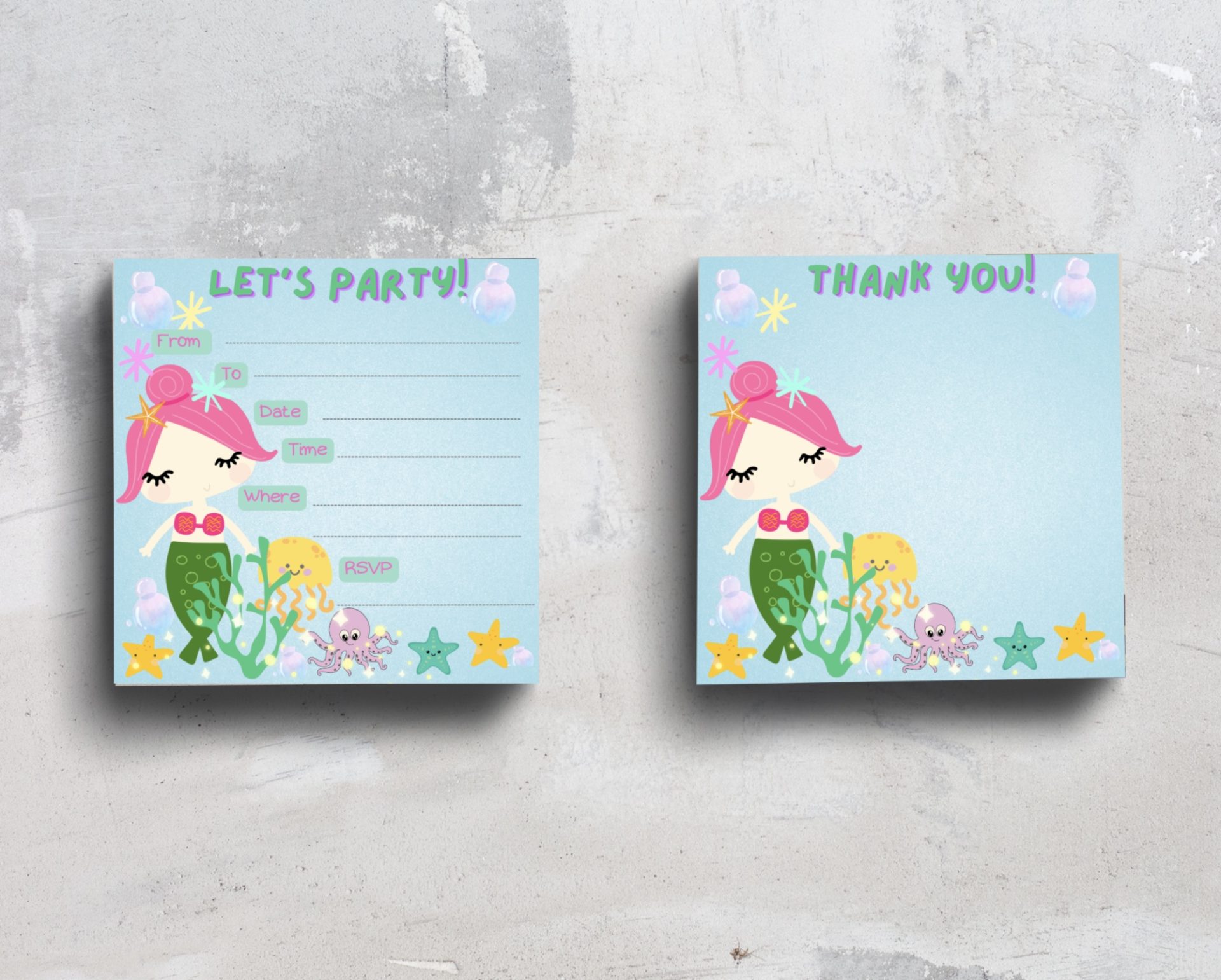 Thank you cards + invitations