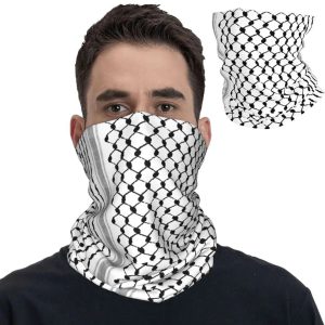 Palestinian Hatta Kufiya Folk Bandana - Multi-Use Outdoor Headwear & Face Mask