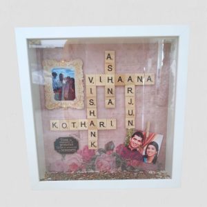 Vintage Theme Family Scrabble Frame