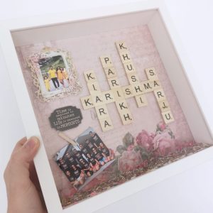 Vintage Theme Family Scrabble Frame - Main Image
